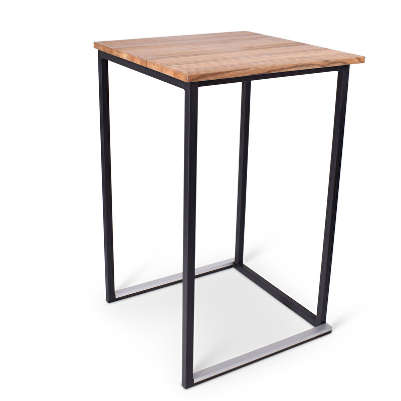 Statafel indu met houten blad
